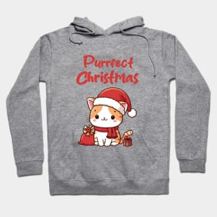 Purrfect Christmas Santa Kitty Cat Hoodie